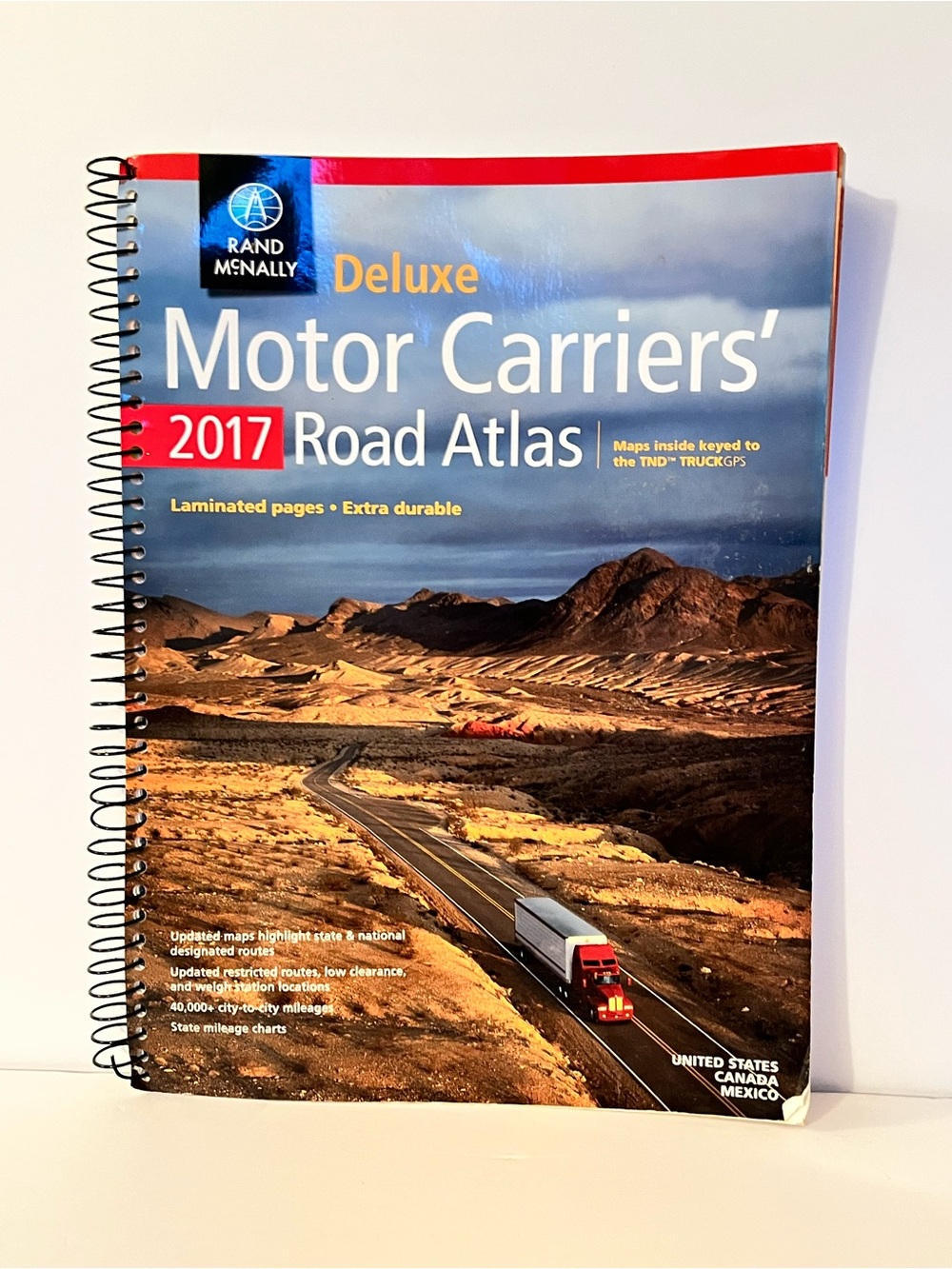 Deluxe Motor Carriers' Road Atlas – Spiral Bound & Laminated (SHtF Navigation)